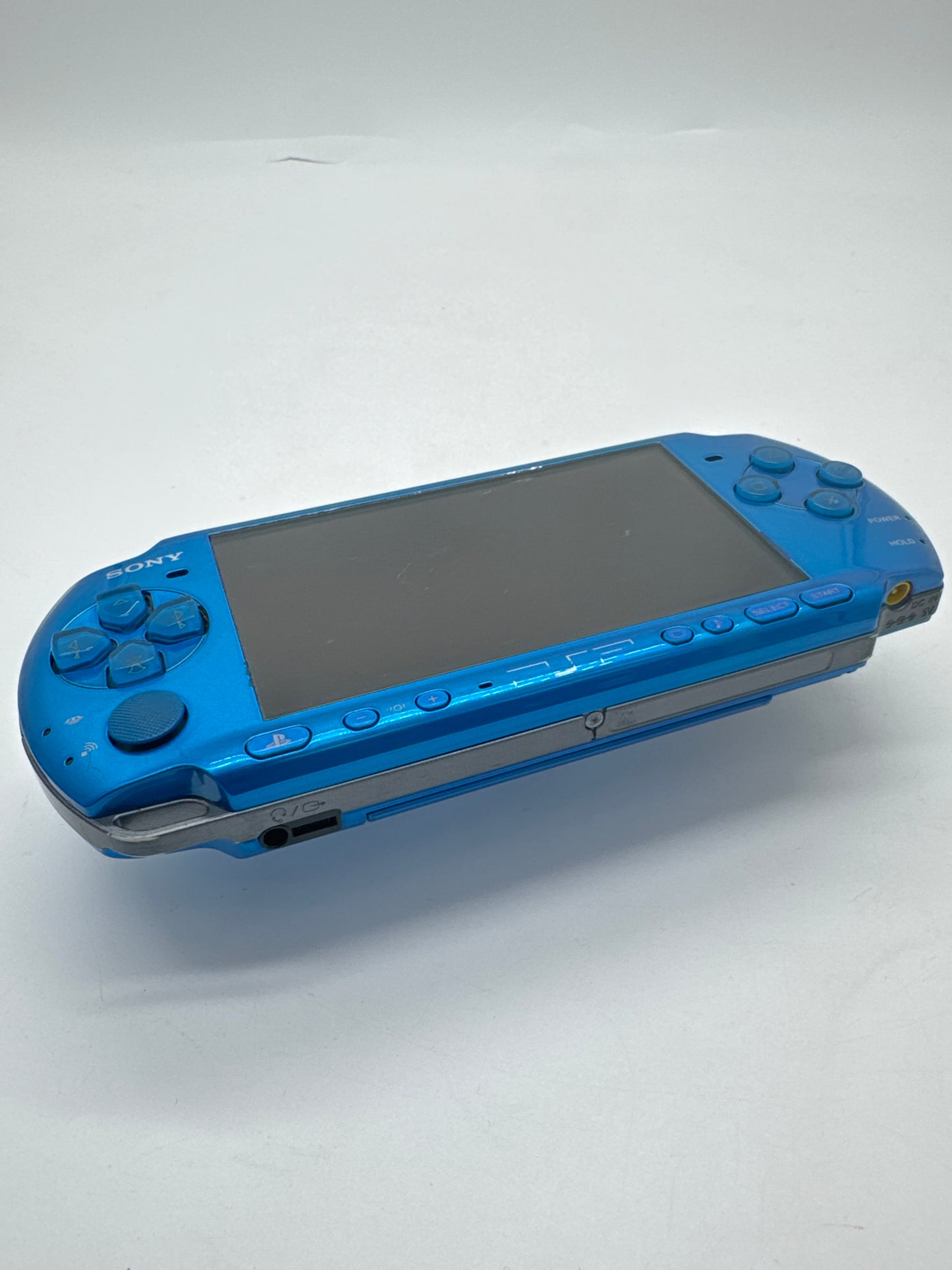 Sony PSP-3000 Metallic Blue Console Only #96 No Battery No Battery Lid AS IS
