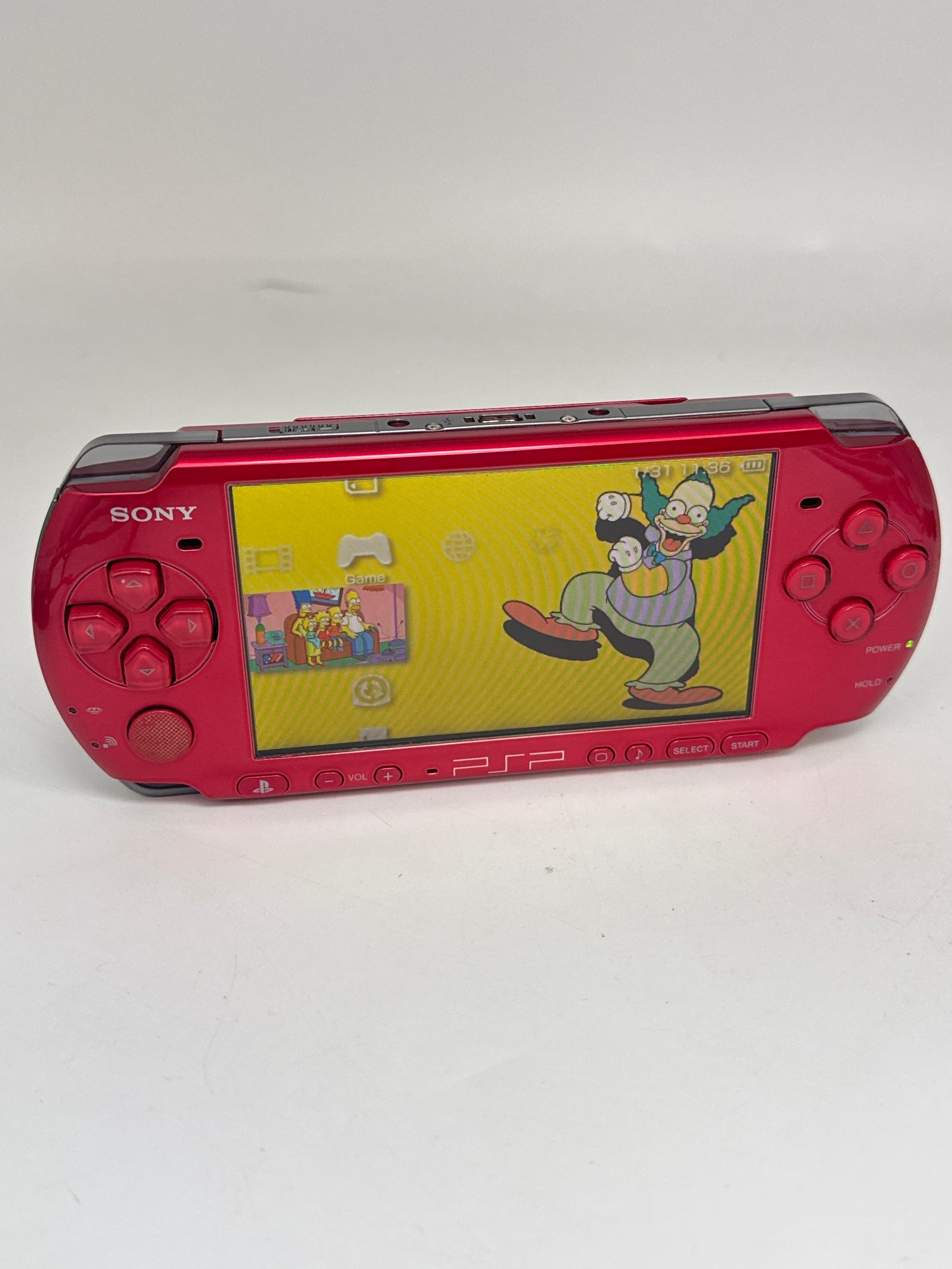Sony PSP-3000 Red Console #64 w/ 2400mAh Battery No Charger