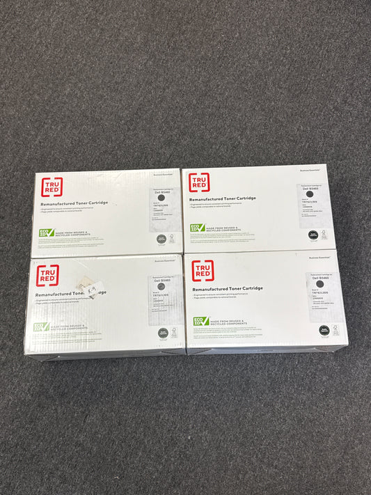 New Tru Red TRT6J1JDS Compatible Black Toner Cartridge Dell B5460 - Lot of 4