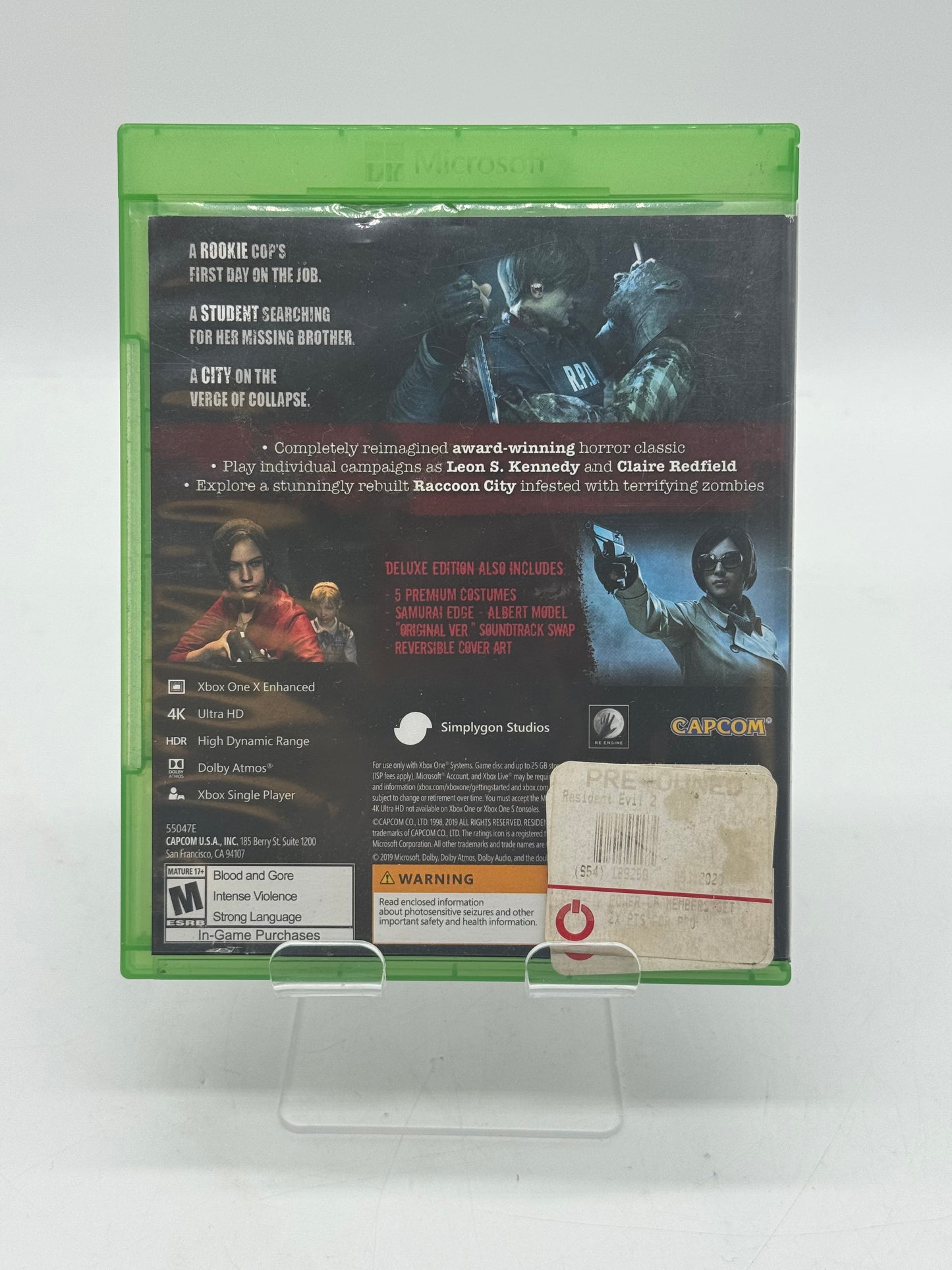 Resident Evil 2 Deluxe Edition - Xbox One / Xbox One S / Xbox One X / Xbox Series S/X