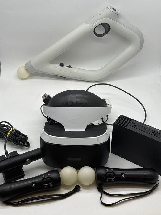 Sony PlayStation VR (PSVR) PS4-PS5 headset motion with controllers, cam bundle