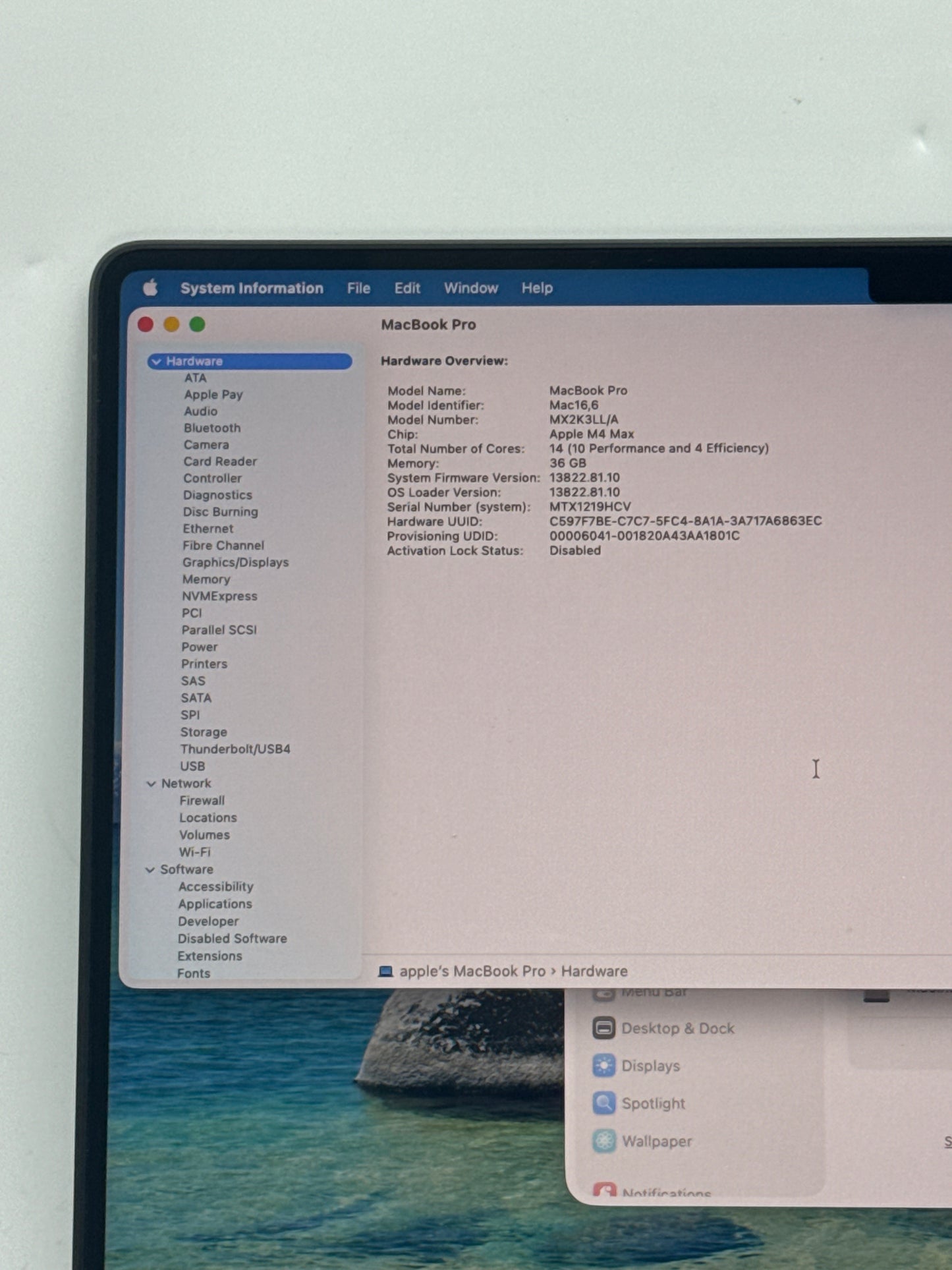 2024 Apple MacBook Pro 14.2" A3185 M4 Max 14C-CPU 32C-GPU 36GB RAM 1TB SSD