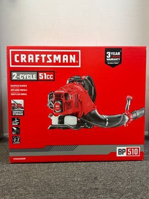 RAFTSMAN BP510 51-cc 2-cycle 600-CFM 220-MPH Gas Backpack Leaf Blower Brand New