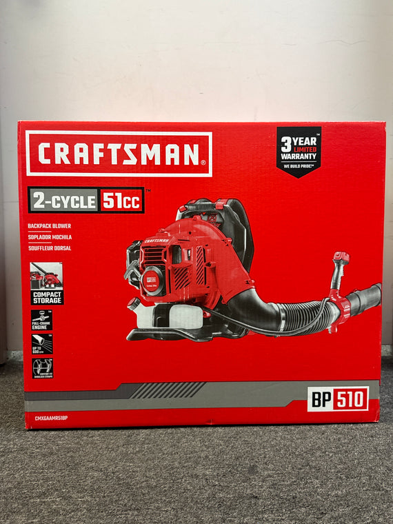 RAFTSMAN BP510 51-cc 2-cycle 600-CFM 220-MPH Gas Backpack Leaf Blower Brand New