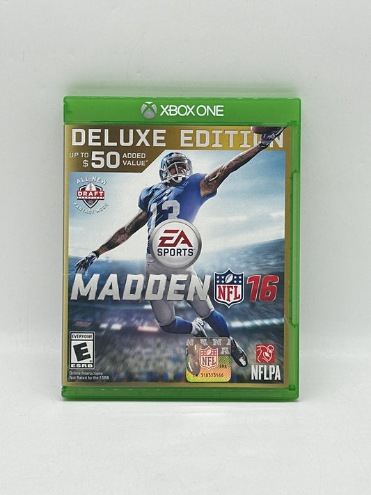 Madden NFL 16 Deluxe Edition Xbox One EA Sports Complete CIB