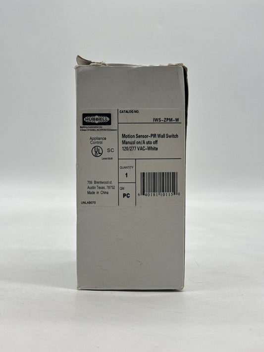 New HUBBELL IWS-ZPM-W Motion Sensor PIR Wall Switches