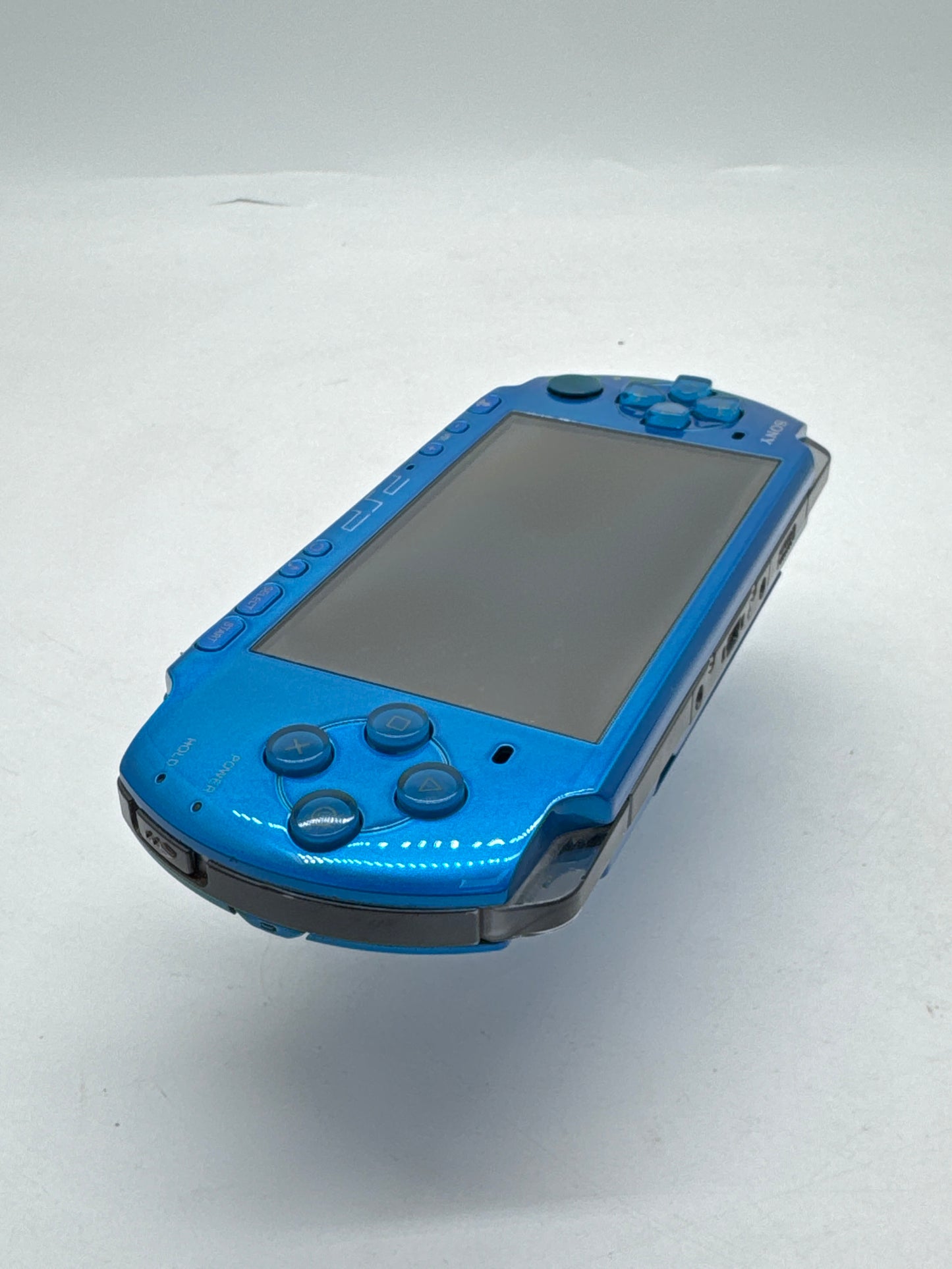Sony PlayStation PSP-3000 Blue Console Only #374 No Battery No Back Lid READ AS IS