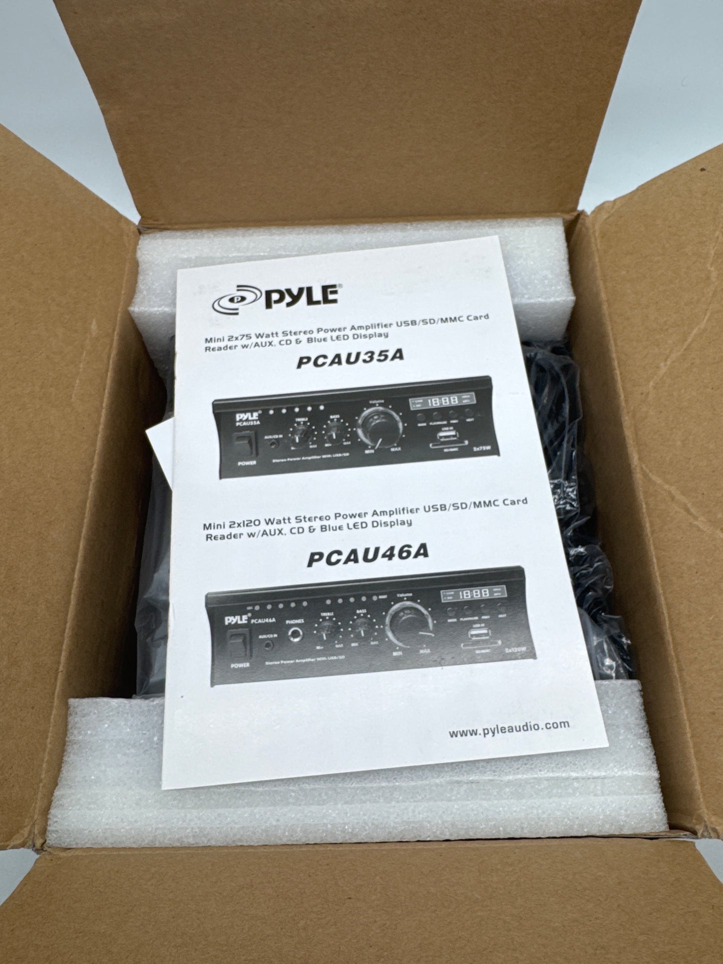 PYLE PCAU46A Mini 2 X 120W Stereo Power Amplifier - Open Box