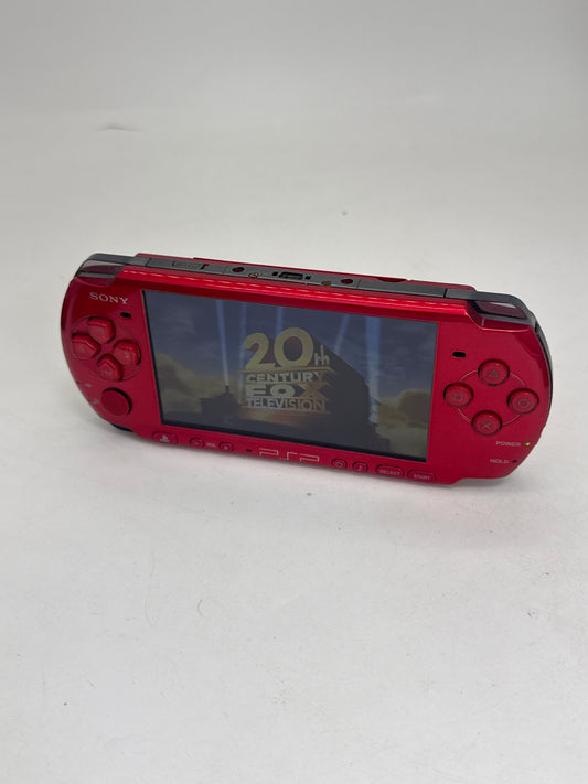 Sony PlayStation Portable PSP-3000 Red Console #366 w/1200mAh Battery