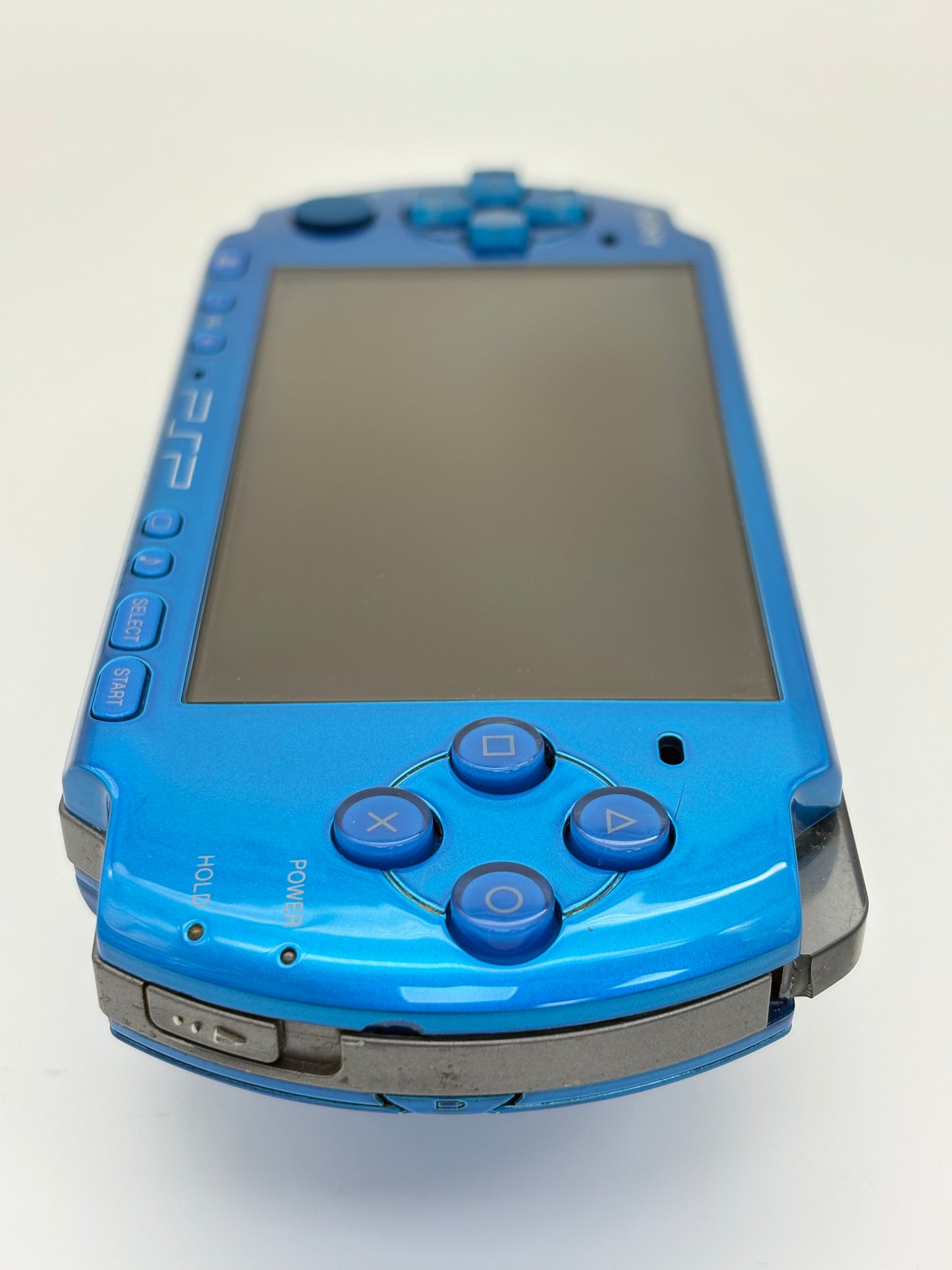 Sony PSP-3000 Vibrant Blue Console #208 w/2400 mAh Battery Bad Disk Drive AS IS