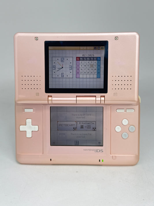 Nintendo DS Original NTR-001 Pink Console Only #167 Cracked Case UNTESTED AS IS