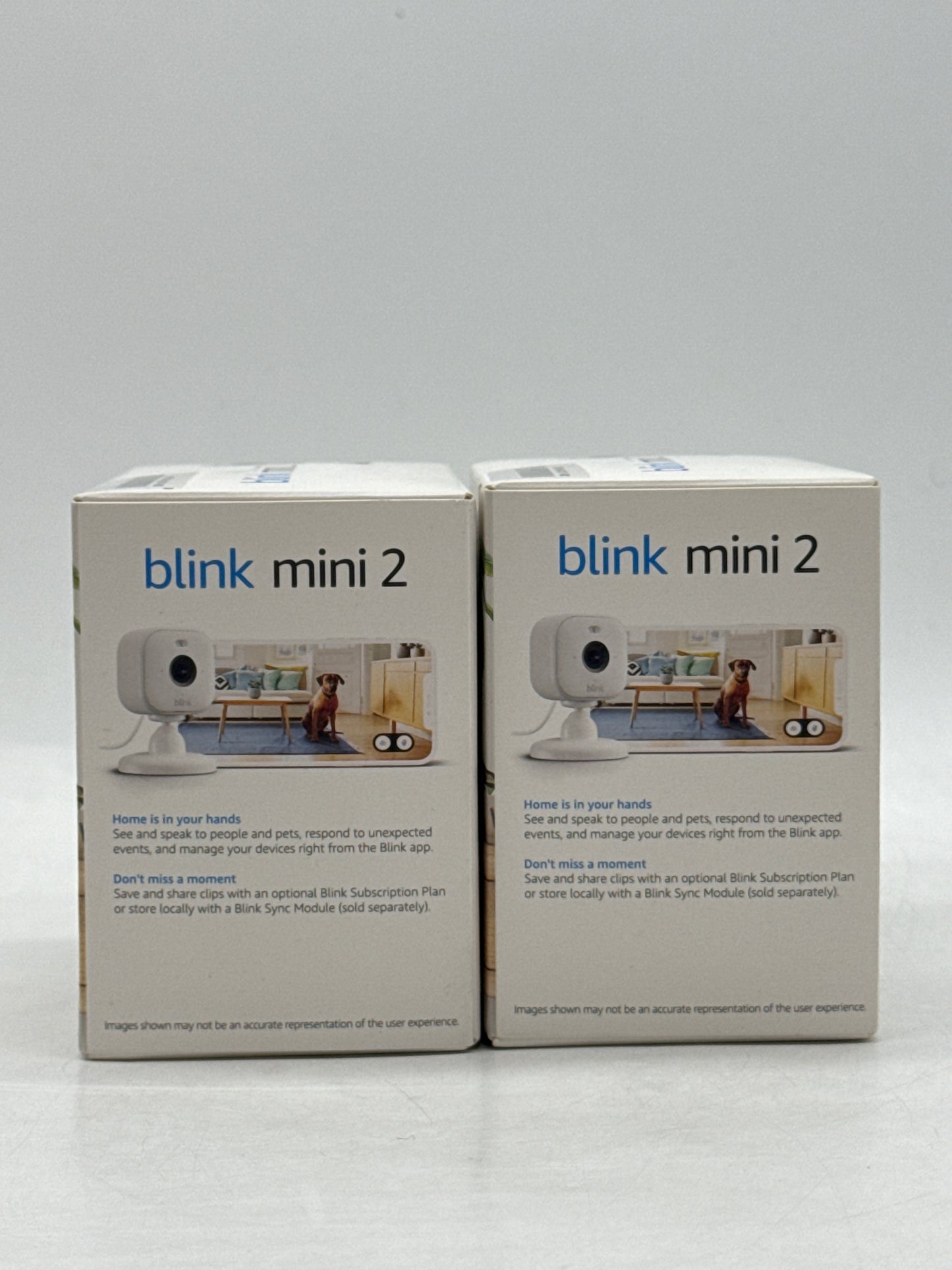 New Blink Mini 2 Plug-in smart security camera HD night view in color - Lot of 2