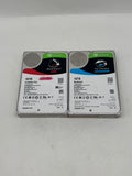 Lot of 2 Seagate 10TB 3.5" SATA Hard Drives SkyHawk IronWolf Pro image 1
