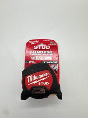 Milwaukee 25 Ft. X 1-5/16 in. Gen II STUD Magnetic Tape Measure 48-22-9725M New