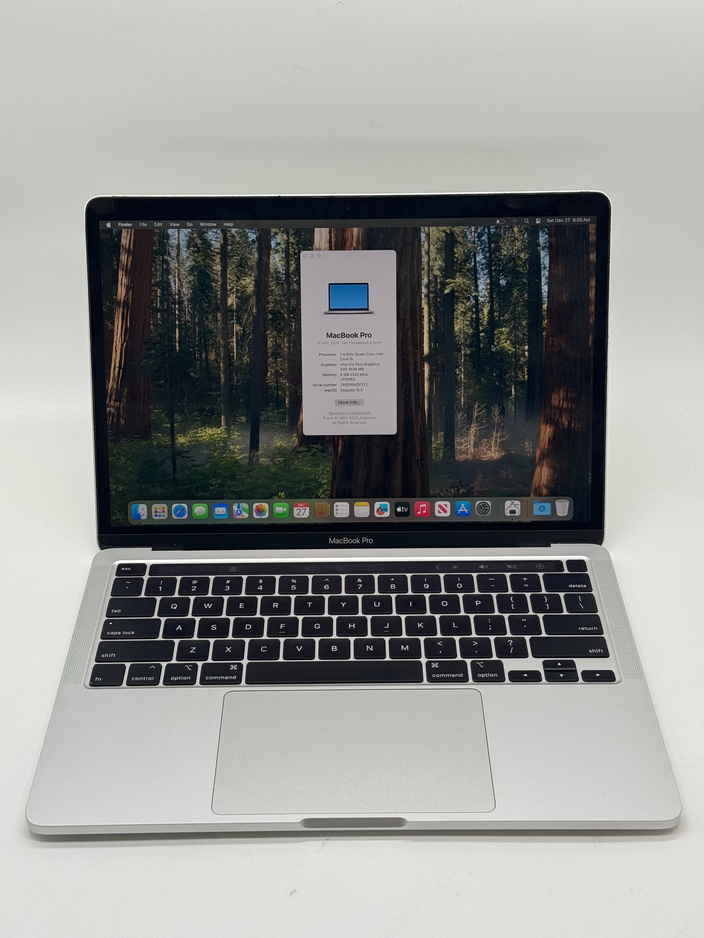 2020 Apple MacBook Pro 13" A2289 Core i5 1.4Ghz 256GB SSD 8GB RAM