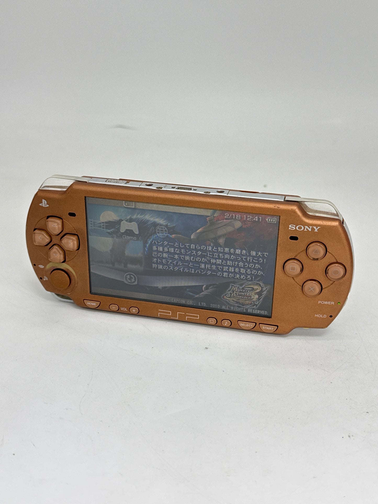 Sony PlayStation Portable PSP-2000 Matte Bronze Console #379 w/2400mAh Battery
