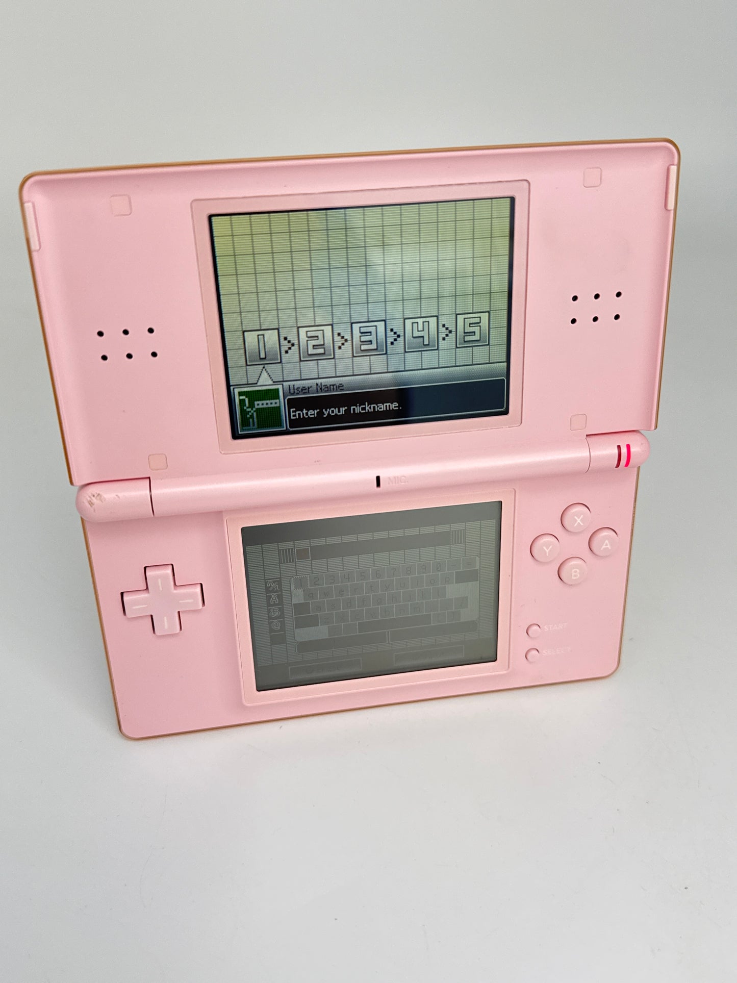 Nintendo DS Lite USG-001 Pink Console #62 w/ Stylus & No Charger