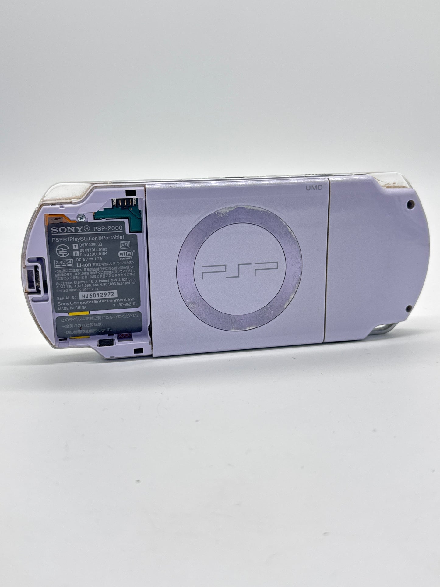 Sony PSP-2000 Lavender Console #224 No Battery or Lid No Charger Bad Power Button AS IS