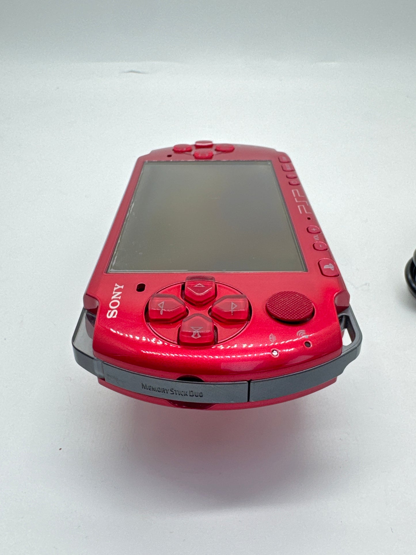 Sony PSP-3000 Radiant Red Console w/ Charger #72 No Battery No Lid AS IS
