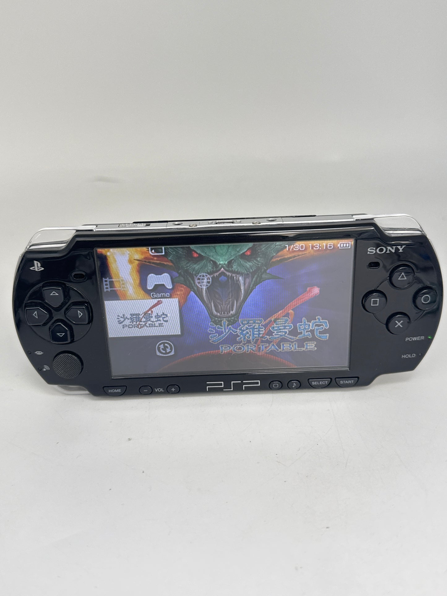 Sony PSP-2000 Piano Black Console #45 w/ 1200mAh Battery No Charger