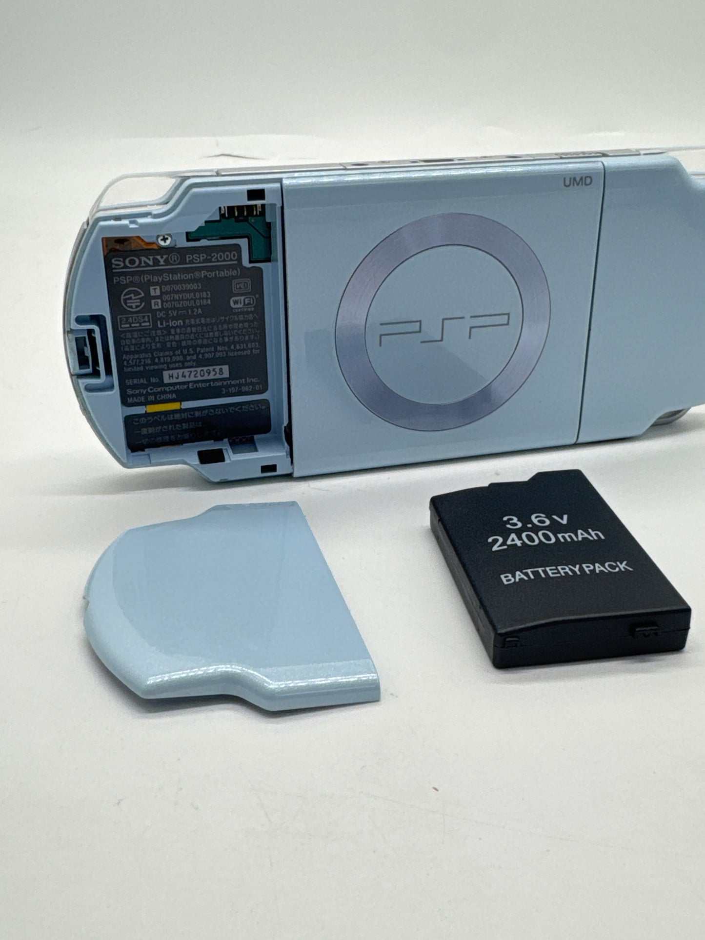 Sony PSP-2000 Blue Console #90 w/2400mAh Battery & No Charger