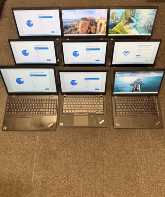 Lot of 9 Lenovo ThinkPad T14 T14s L15 Gen1/2 Ryzen 5 Pro/Core i5 Win11 Laptops