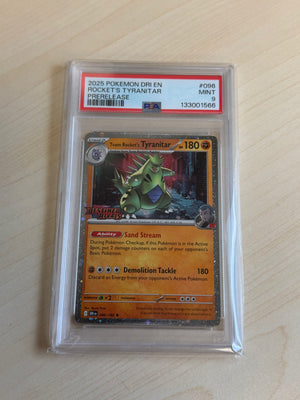 Team Rocket's Tyranitar 096/182 Pokemon Cards - PSA 9