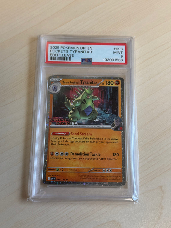 Team Rocket's Tyranitar 096/182 Pokemon Cards - PSA 9