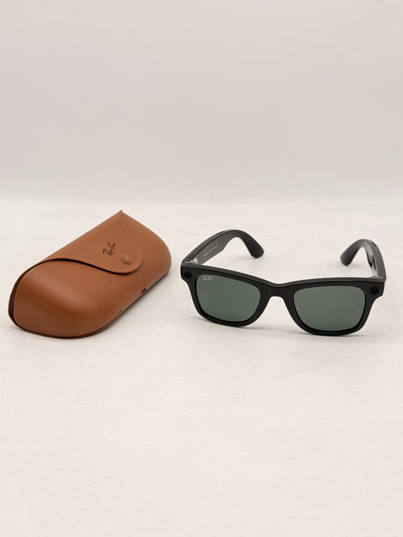 Ray-Ban Meta Wayfarer RW4006 Smart Glasses Shiny Black G-15 Green Lens