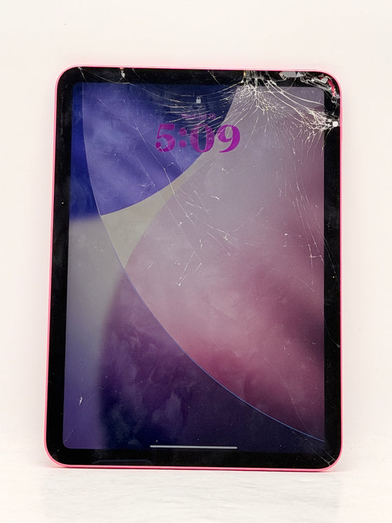 Apple iPad 10th Gen 10.9" A2696 256GB Wi-Fi Only Pink - Cracked Read!