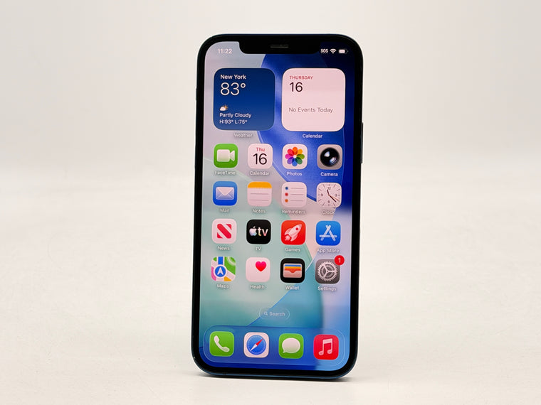 Unlocked Apple iPhone 12 A2172 128GB Blue 84% Battery Health