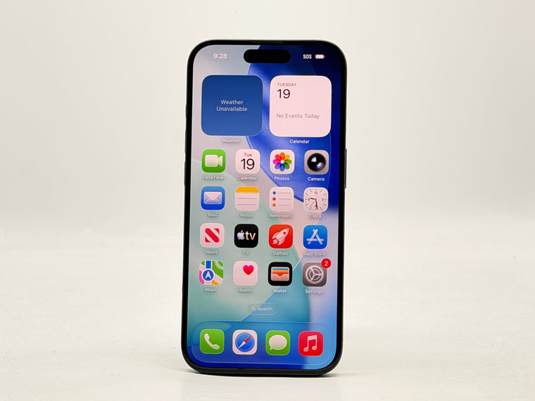 Unlocked Apple iPhone 15 Pro A2848 128GB Black 88% BH - Lines On screen