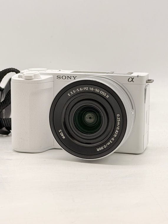 Sony ZV-E10M2 26.0MP Mirrorless Camera White With Sony SELP16502 Lens