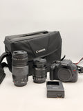 Canon EOS Rebel T7 Digital Camera with EF-S 18-55mm and EF 75-300mm Lenses image 1
