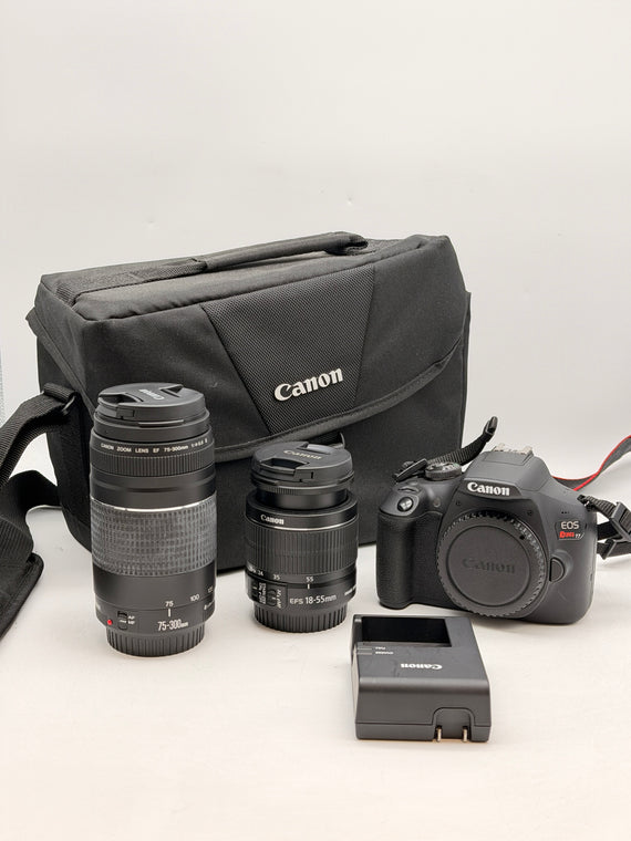 Canon EOS Rebel T7 Digital Camera with EF-S 18-55mm and EF 75-300mm Lenses