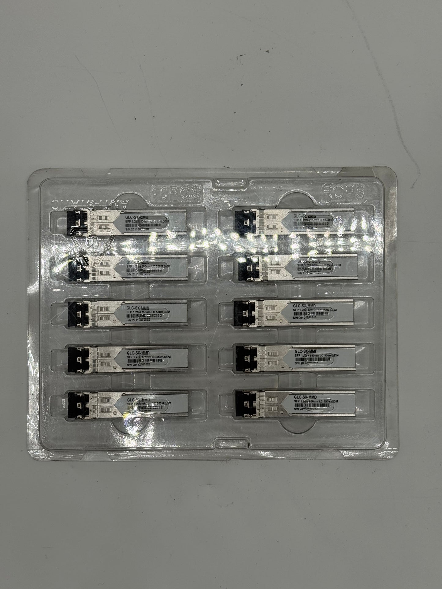 Lot of 10 Cisco GLC-SX-MMD SFP Transceiver Module Silver - New Open Box