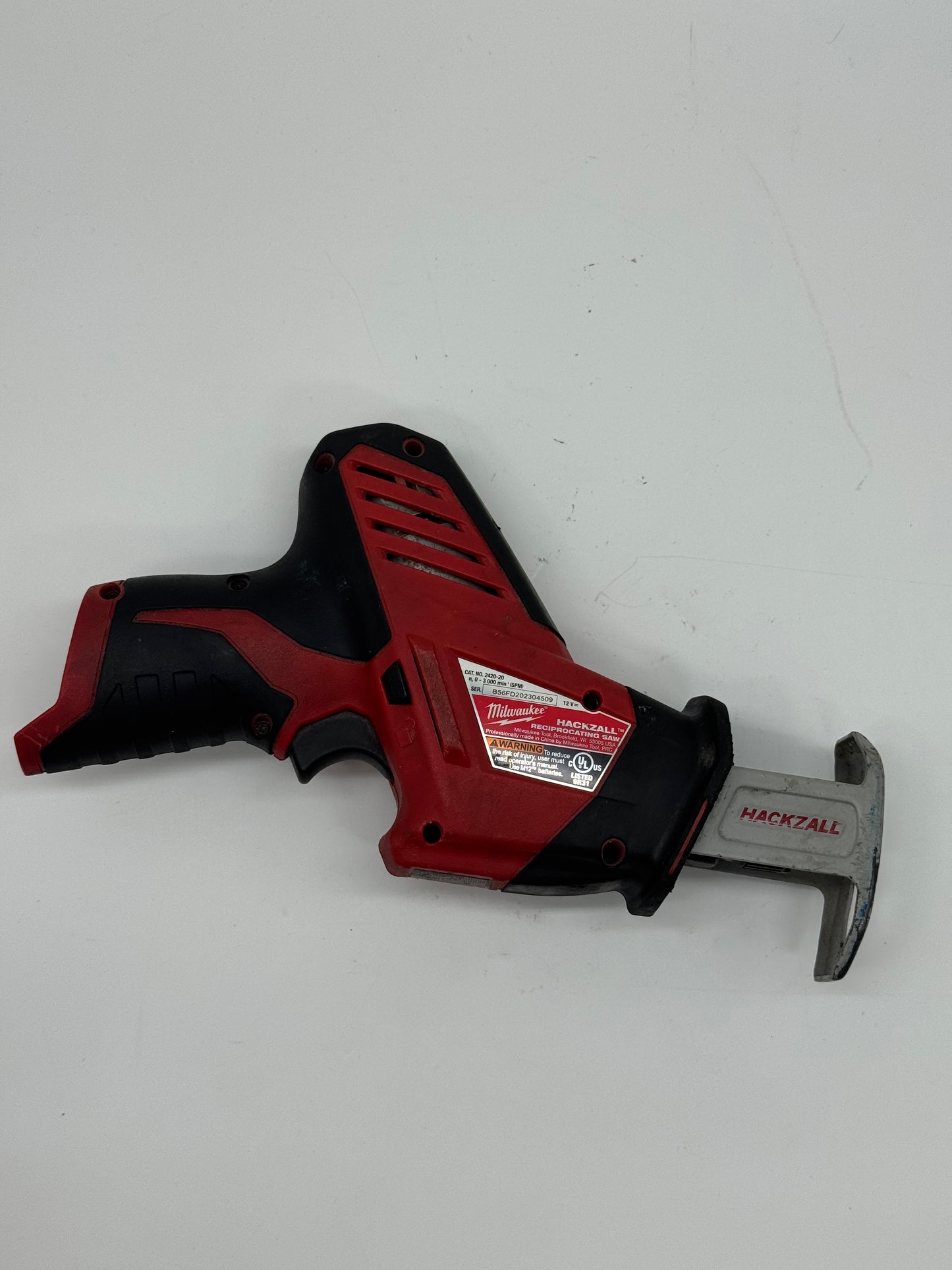 Milwaukee 2420-20 Reciprocating Saw 12V Red - Used