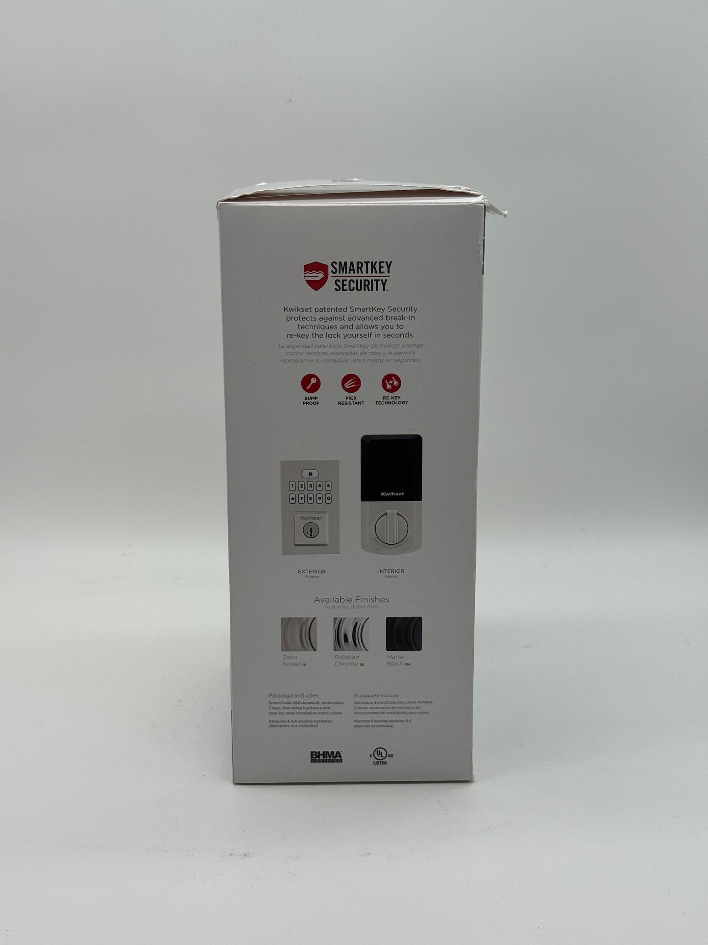 New Kwikset SmartCode 260 Satin Nickel Keypad Single Cylinder Electronic Deadbolt