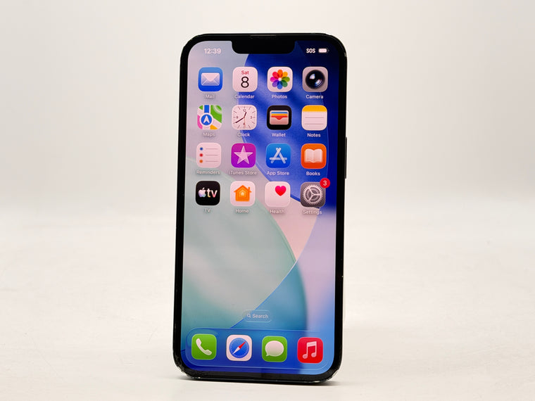 Unlocked Apple iPhone 14 A2649 128GB Midnight 93% BH - Cracked Screen