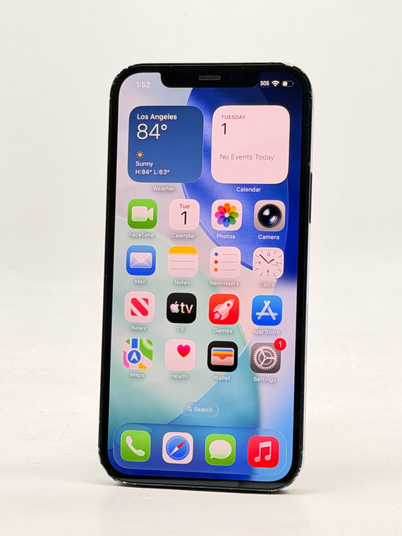 Unlocked Apple iPhone 12 A2172 64GB Black - Cracked Read!