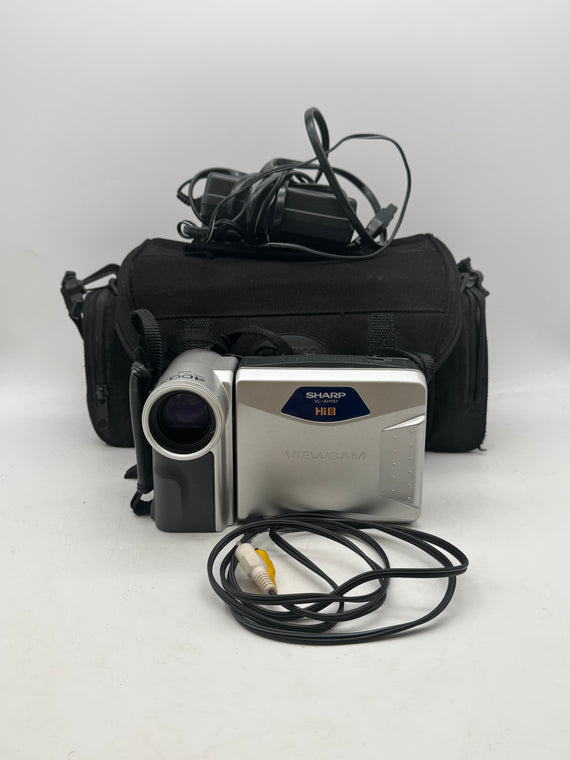 Sharp Viewcam VL-AH151U Hi-8 Analog Camcorder 400x Silver Accessories Included