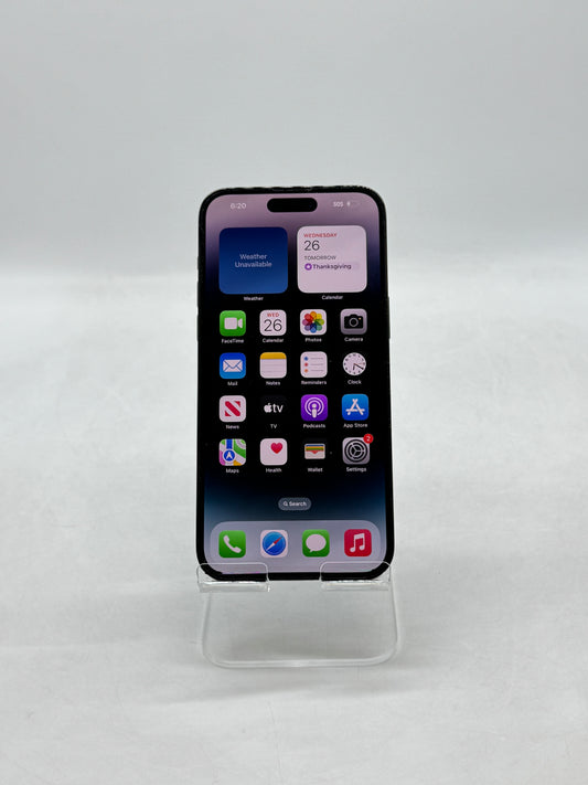 Unlocked Apple iPhone 14 Pro Max A2651 256GB Black 80% Battery Health
