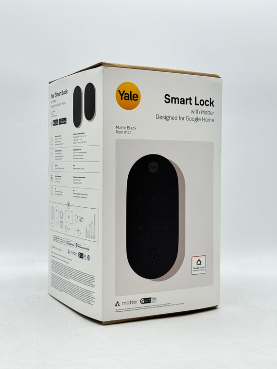 Yale Smart Lock with Matter For Google Home Matte Black YRD510-MT1-BLK - Open Box