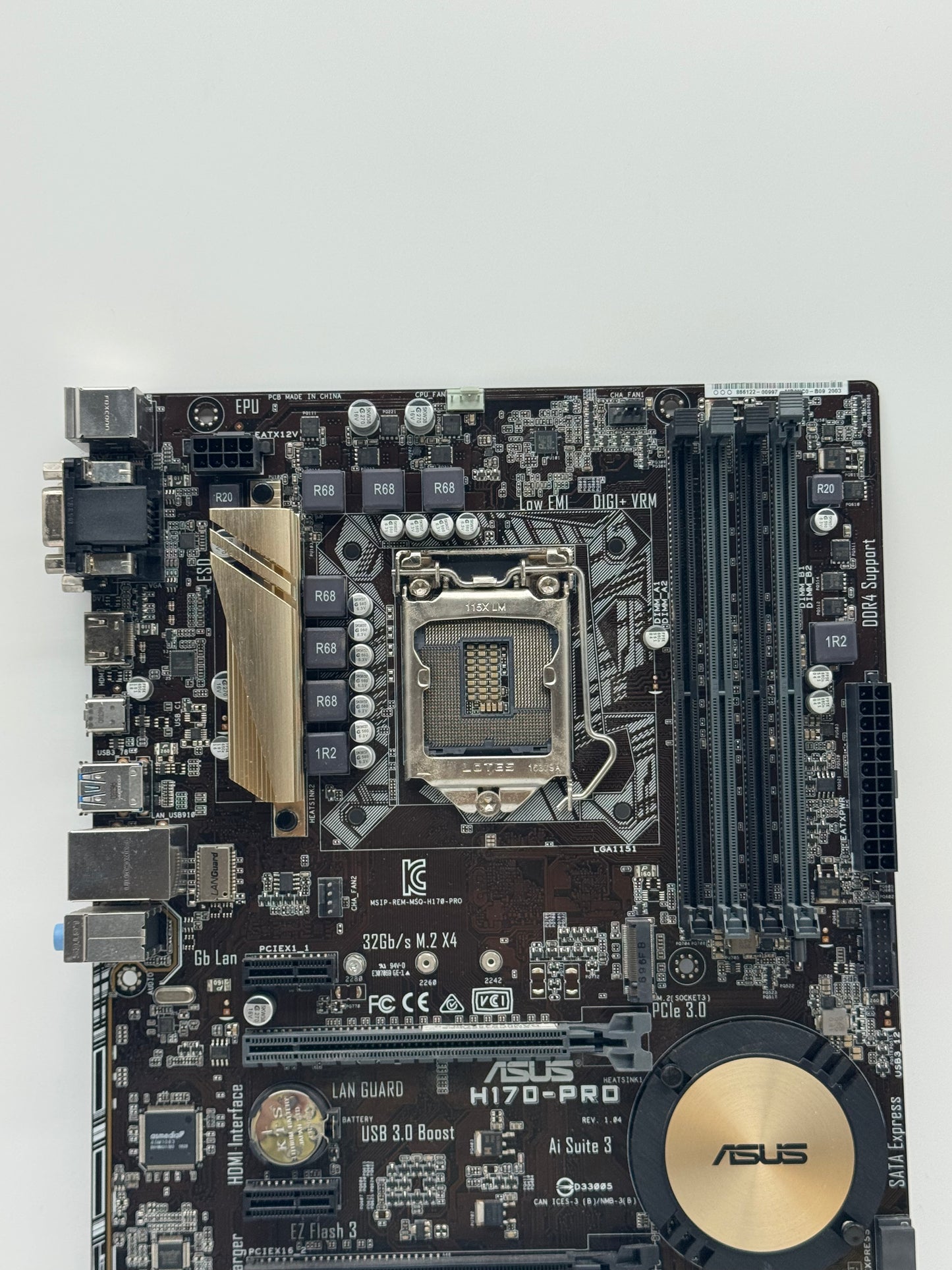 ASUS H170-PRO Motherboard ATX Intel H170 LGA1151 DDR4 - Not Working