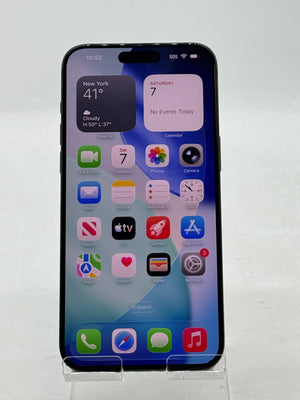 Unlocked Apple iPhone 15 Pro Max A2849 256GB Black Titanium 88% Battery Health