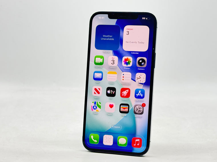 Unlocked Apple iPhone 12 Pro Max A2342 128GB Pacific Blue - Cracked Read!