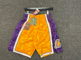BAPE x Mitchell & Ness Lakers Gold Swingman Camo Shorts Size Small - New image 1
