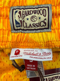 BAPE x Mitchell & Ness Lakers Gold Swingman Camo Shorts Size Small - New image 5