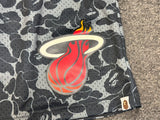 BAPE x Mitchell & Ness Miami Heat Shorts Size 2XL Black - New image 3