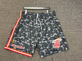 BAPE x Mitchell & Ness Miami Heat Shorts Size 2XL Black - New image 4